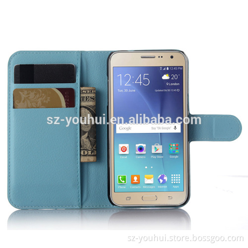 Wholesale Folio Stand Case for Samsung GALAXY J3 PU Leather Flip Cover with Wallet
